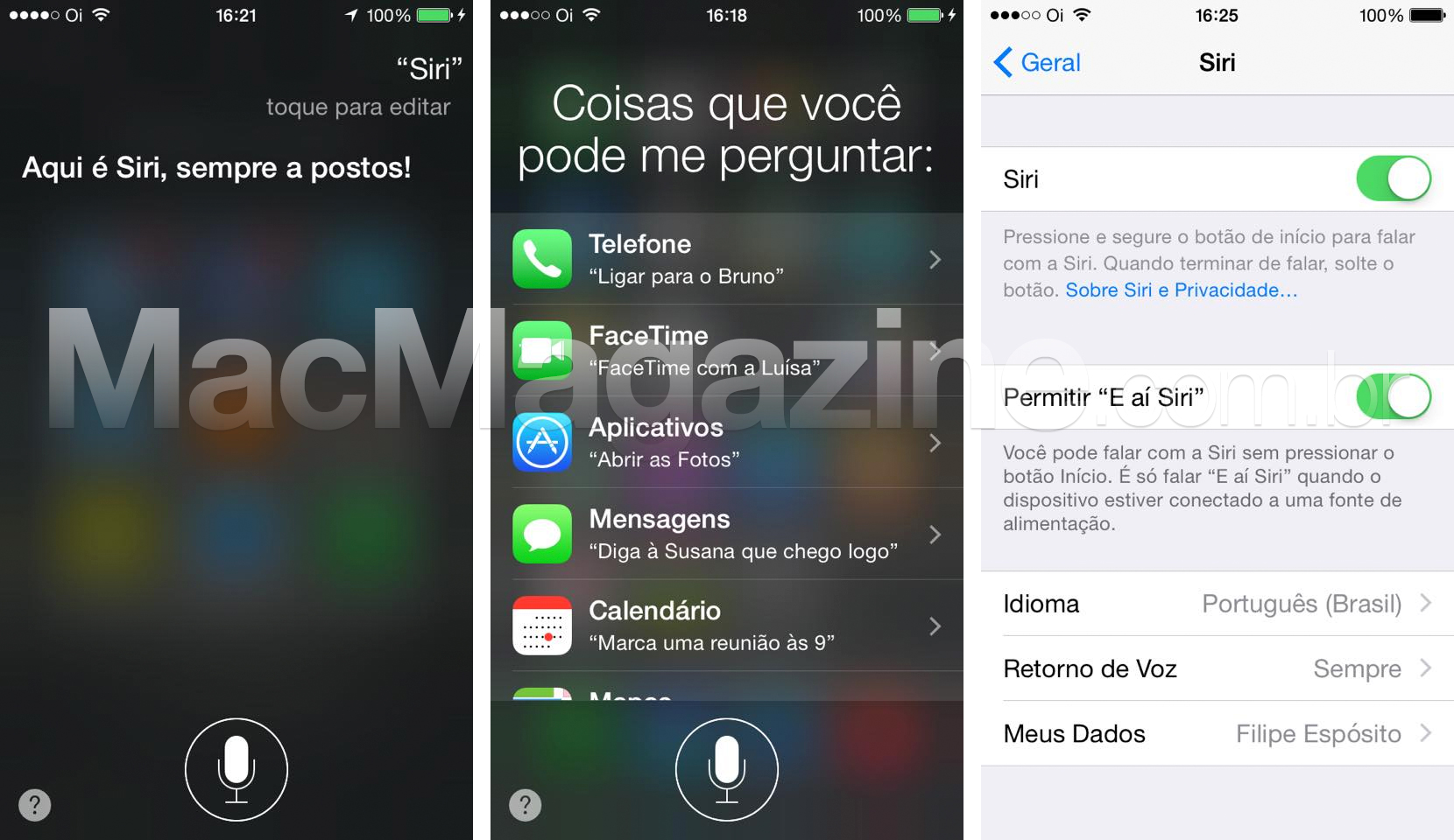 Siri in Portuguese on iOS 8.3