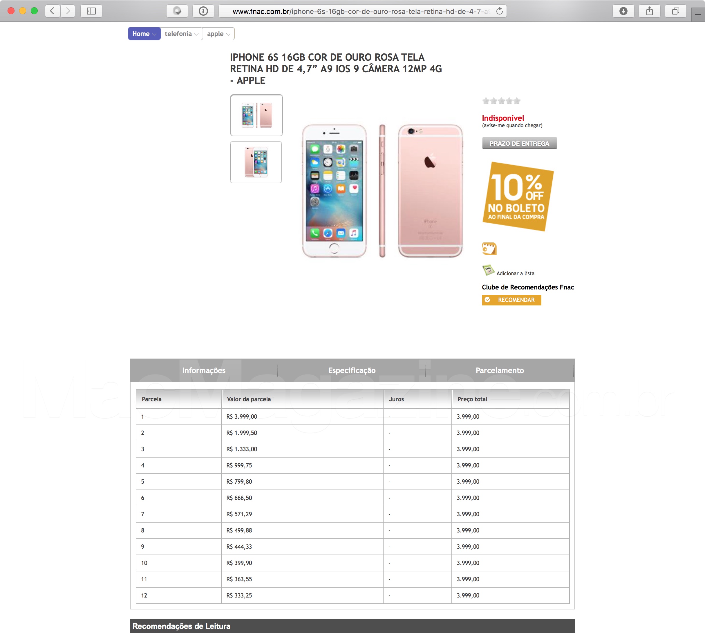 Fnac leaks the prices of iPhones 6s and 6s Plus