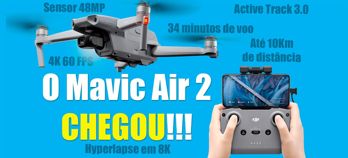 Mavic Air 2 INCRVEL - Camera 48MP, 4K 60FPS, 34 Min, 10 km and more