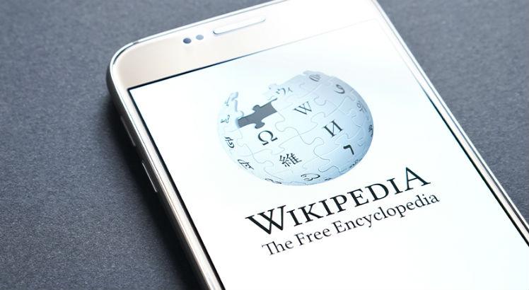 Wikipedia page displayed on a smartphone