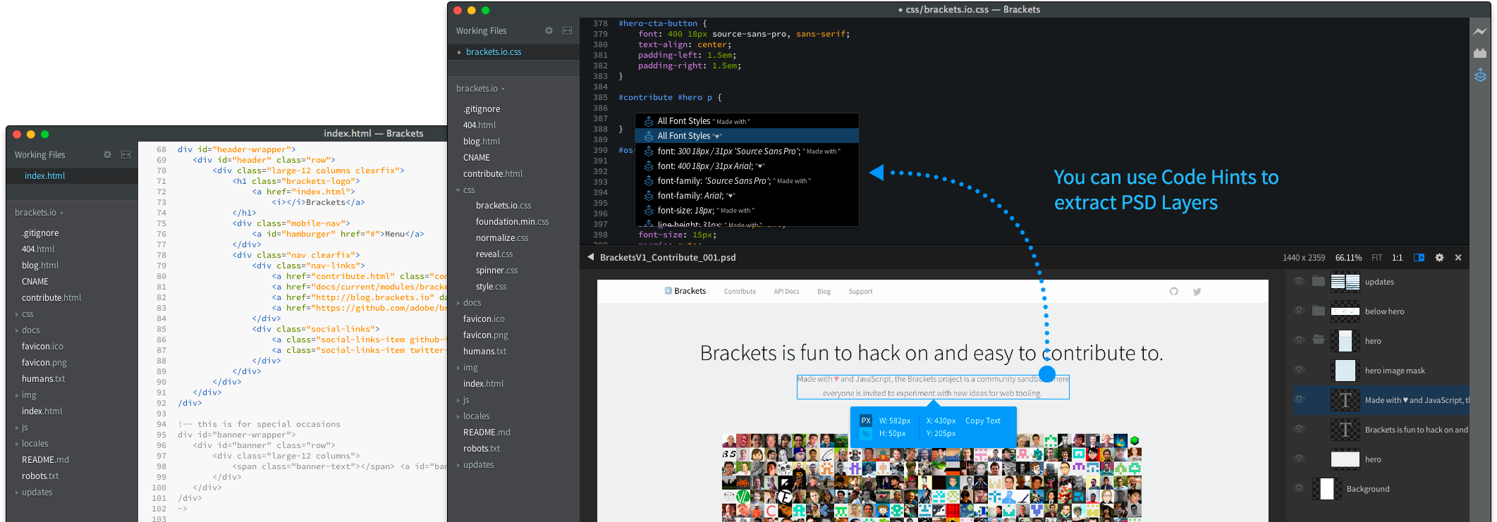 Adobe's Brackets is a new design-focused text editor for the web