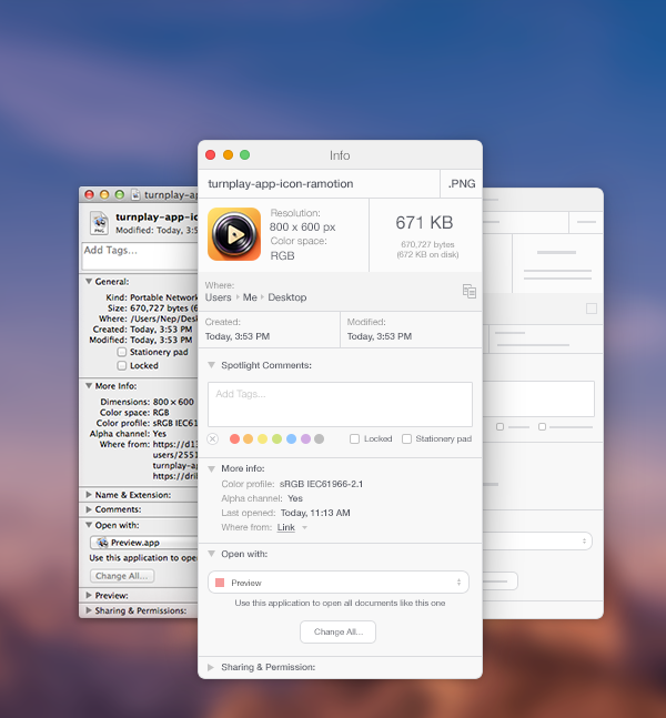 Check out two new concepts: OS X “Get Info” window and Apple TVs software