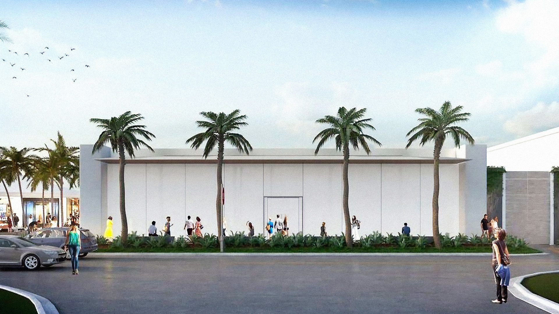 Render of the new Apple Waterside Shops in Naples (USA)
