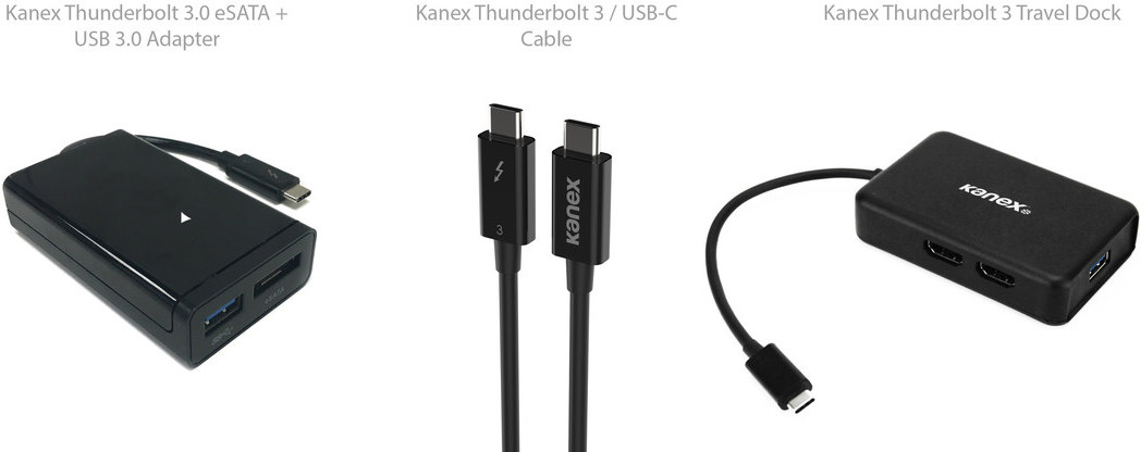 Kanex Thunderbolt3 adapters