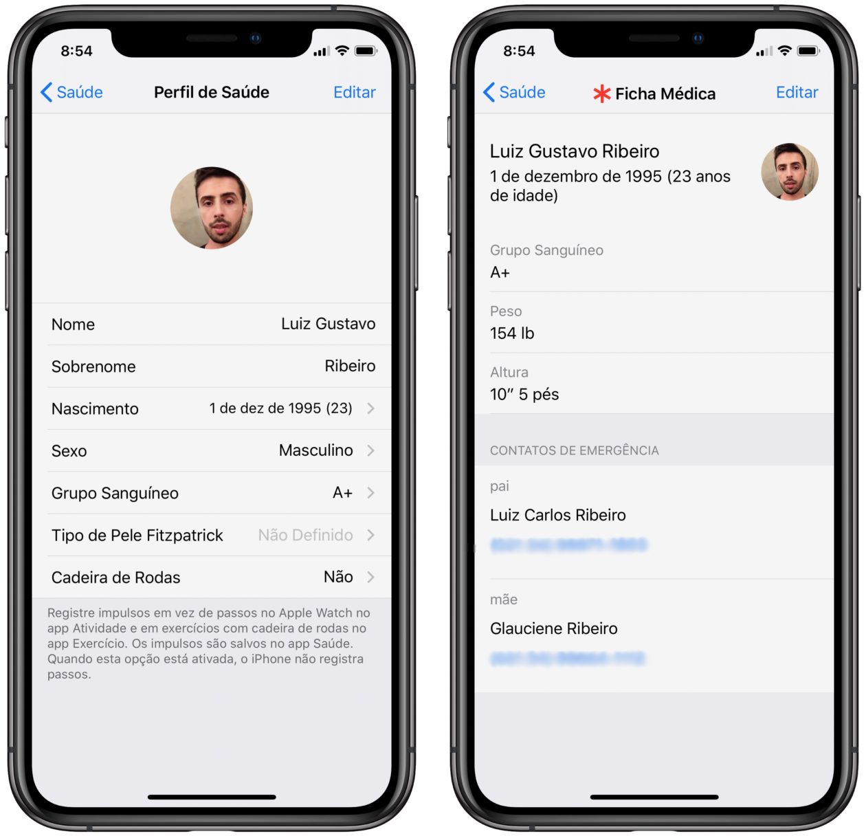 Medical Record on iPhone