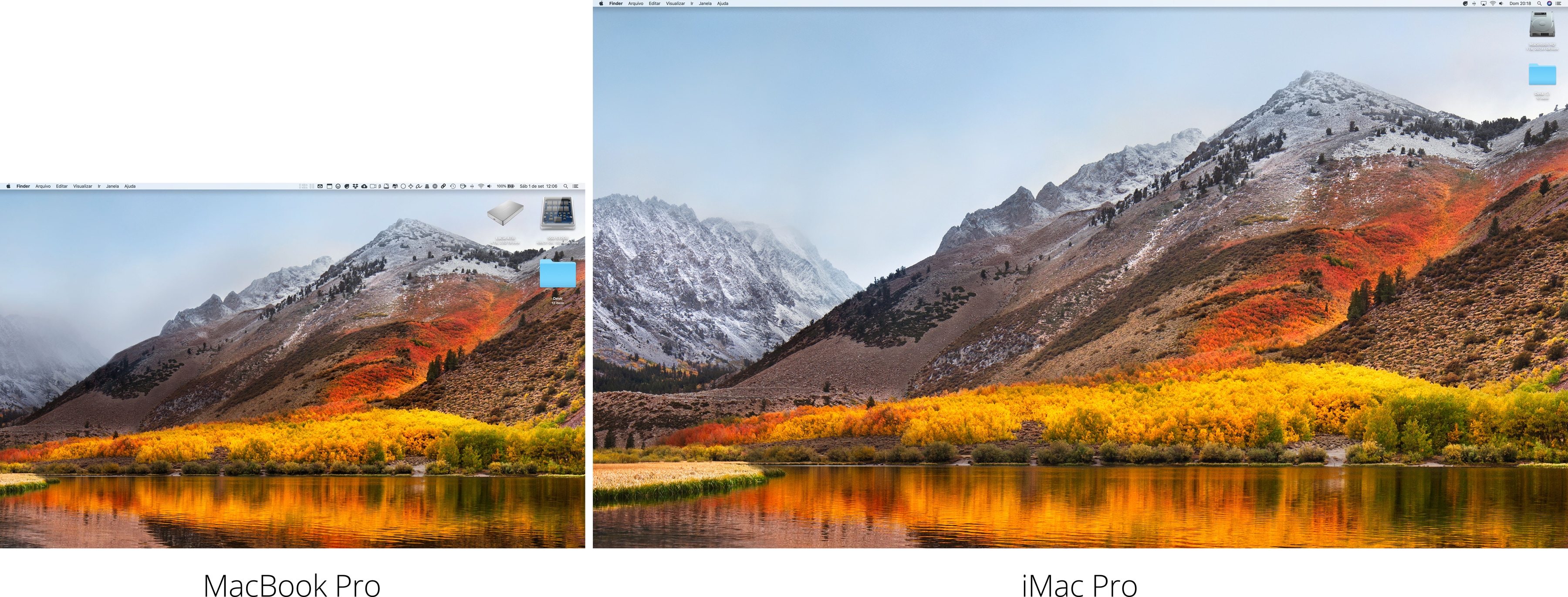 Comparing the MacBook Pro screen to the iMac Pro