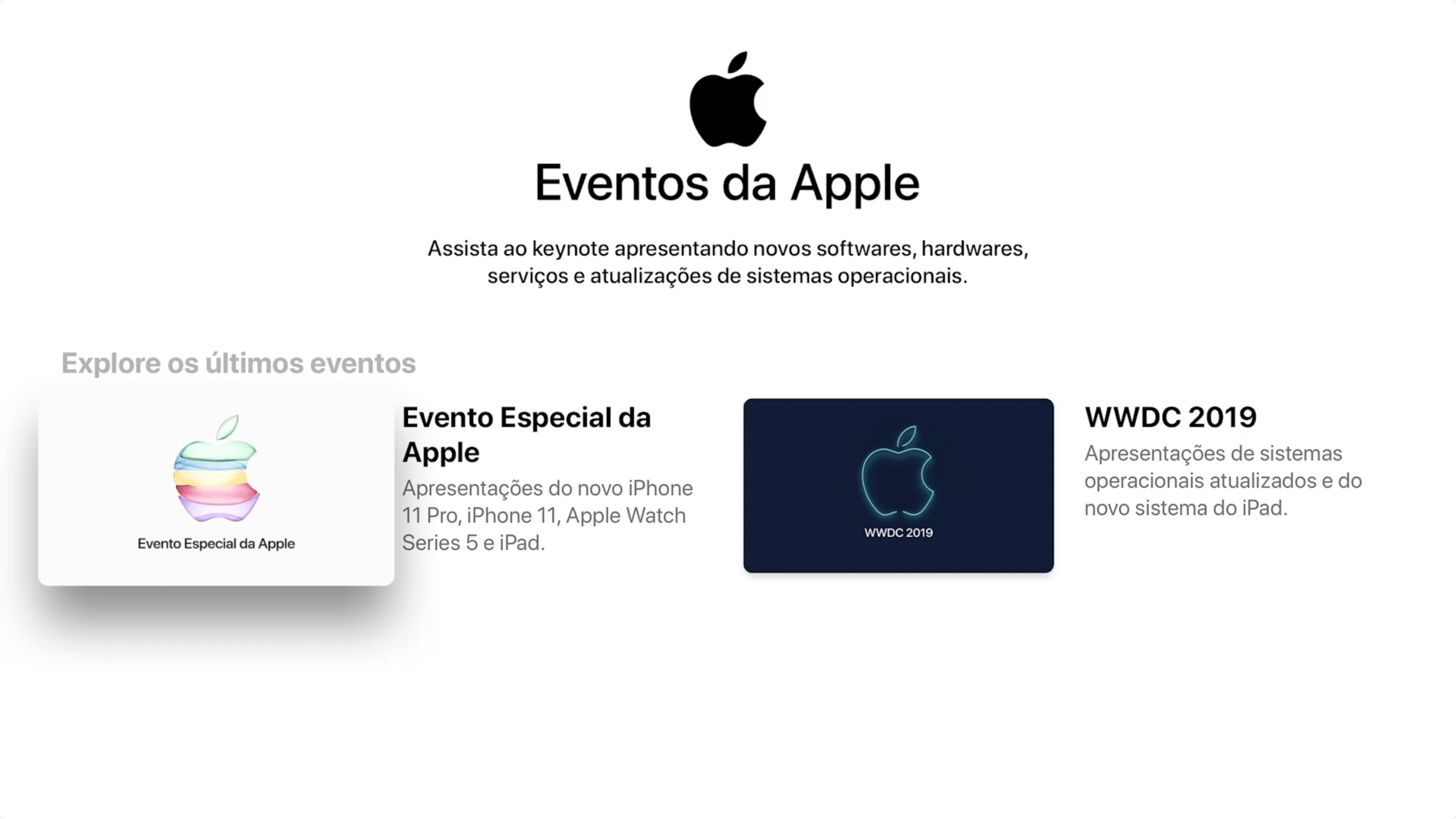 Apple Events on tvOS