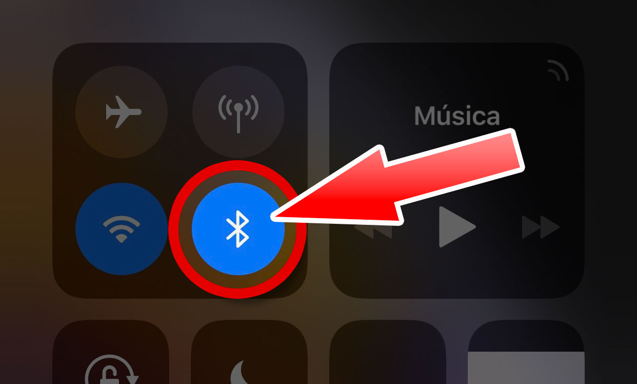 Control Center: Bluetooth button