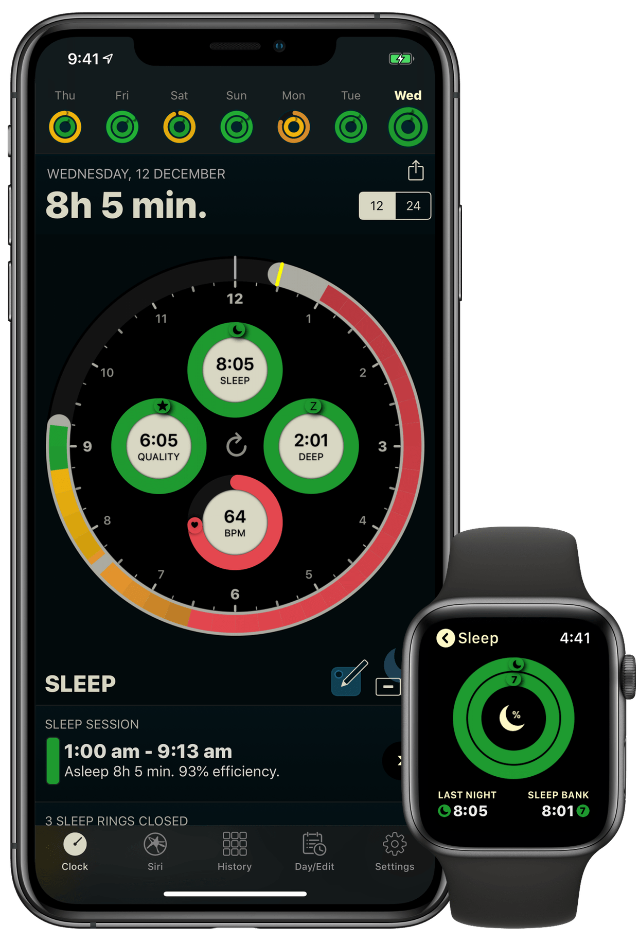 AutoSleep application, one of the most famous in the App Store for sleep monitoring