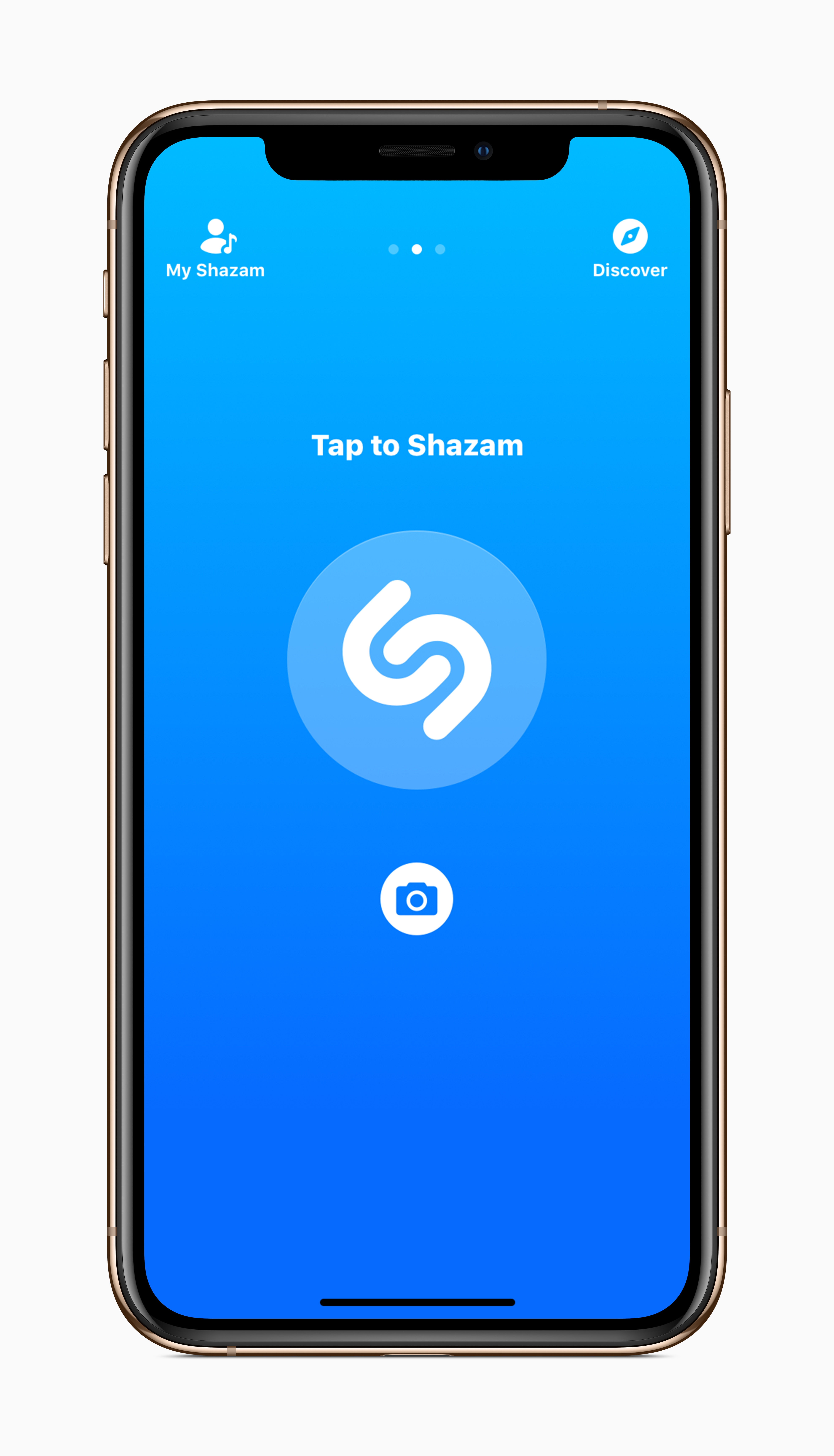Screenshot of Shazam on iPhone