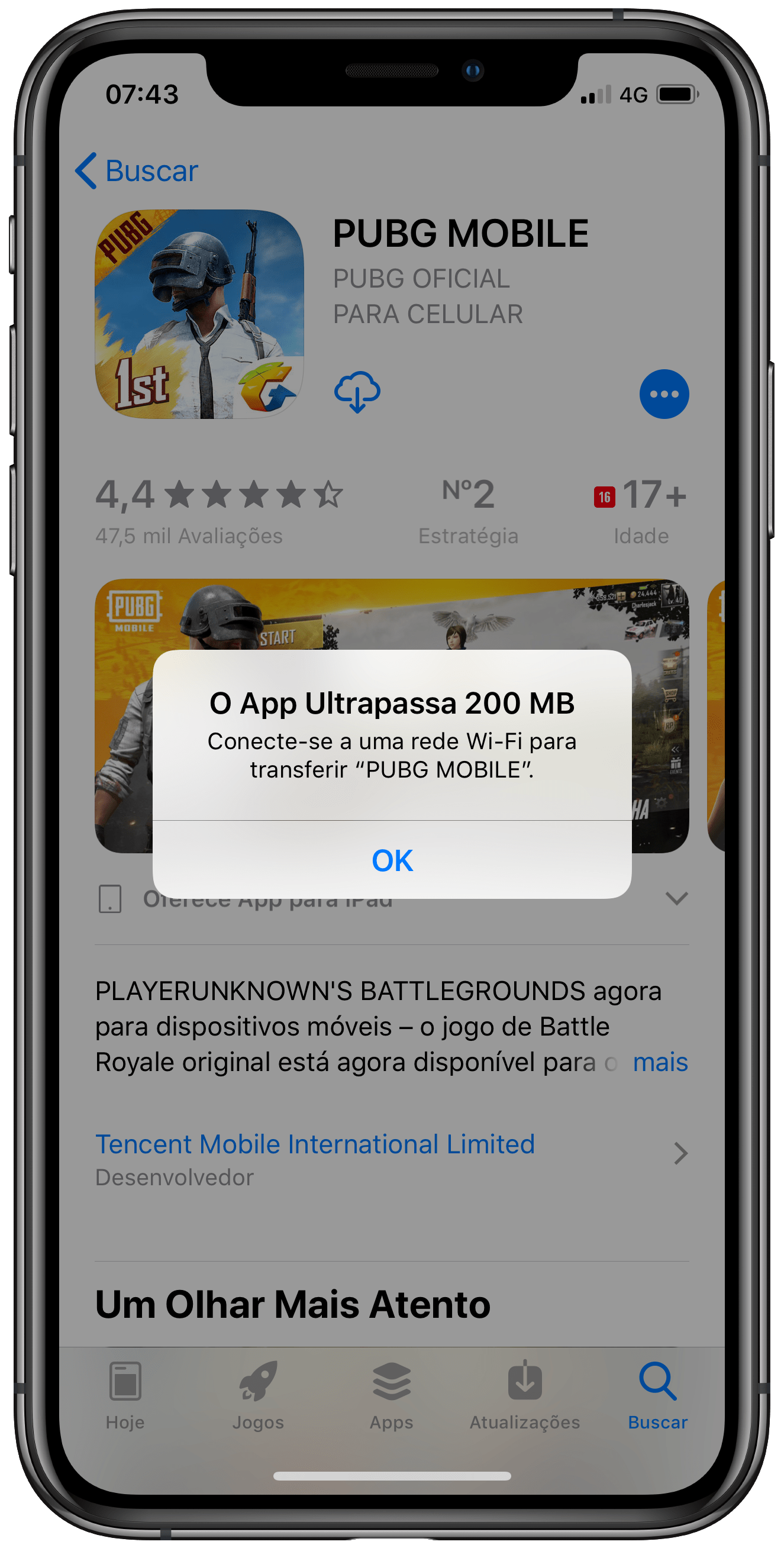 Download limit on the App Store