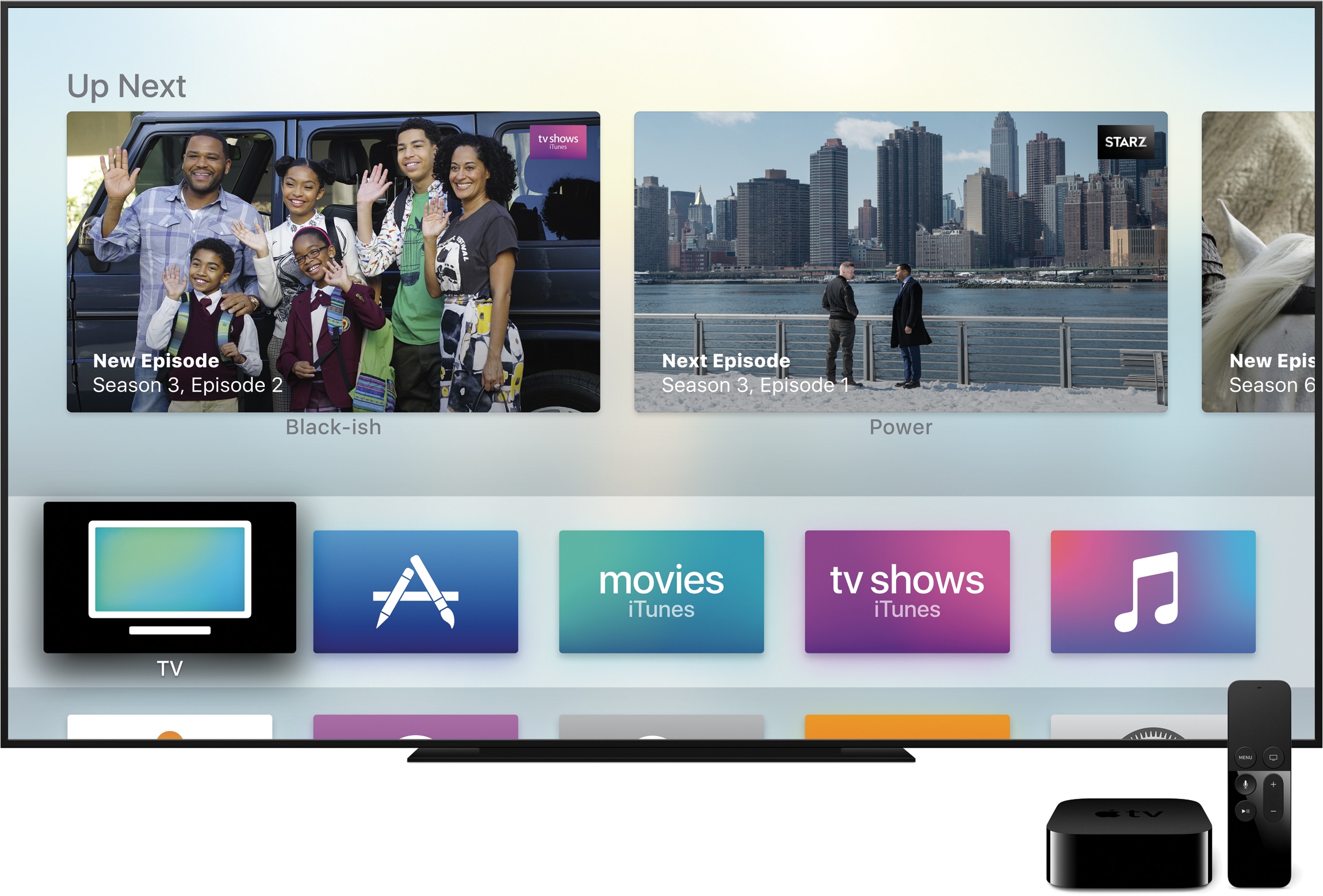 New TV app icon on the Apple TV home screen