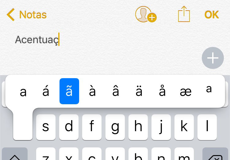 How to accent words on the keyboard of the iPhone, iPod and iPad