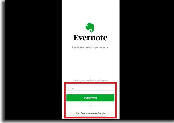 Install evernote on your phone