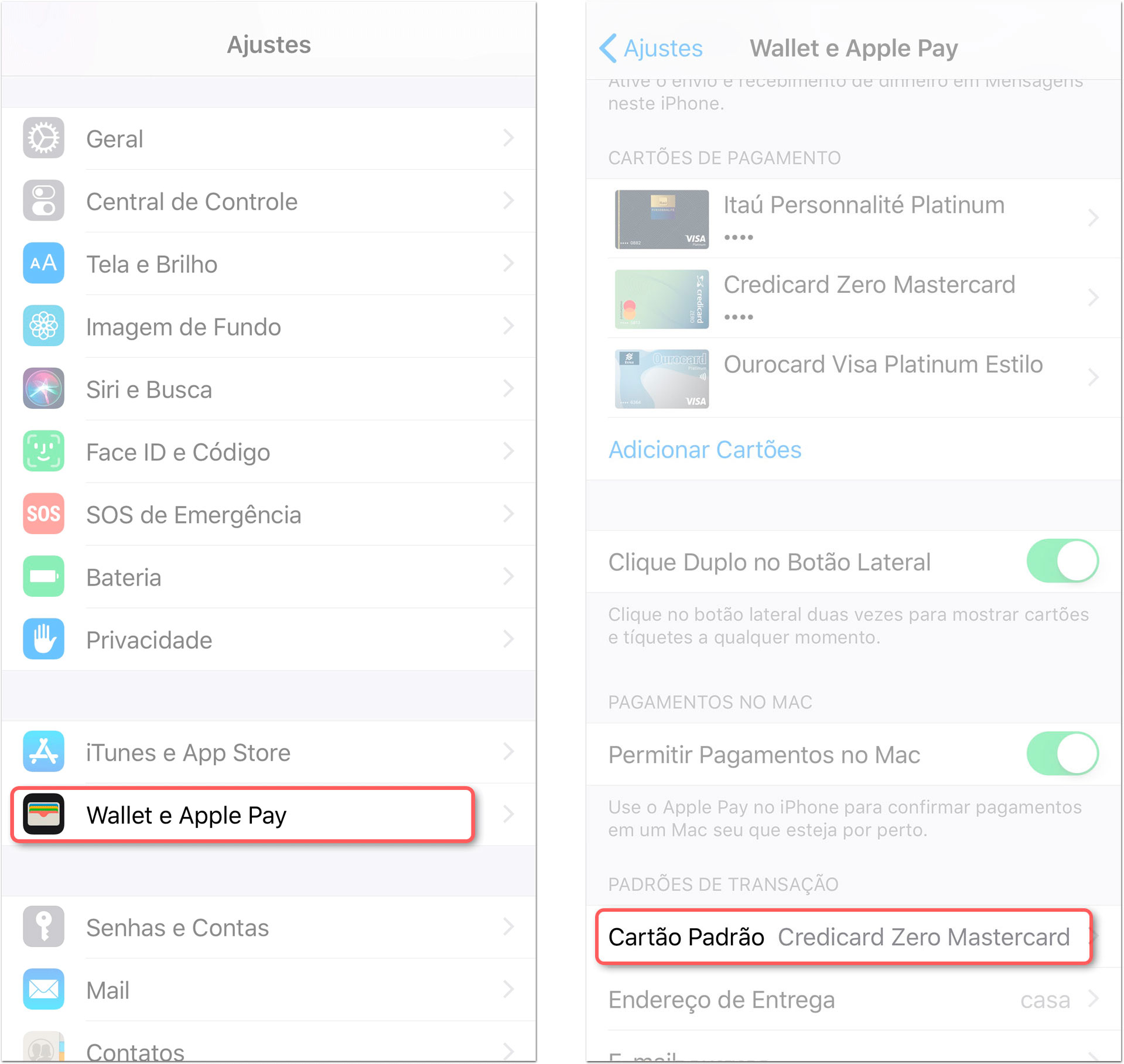 Learn how to change the default payment card on your Apple Pay