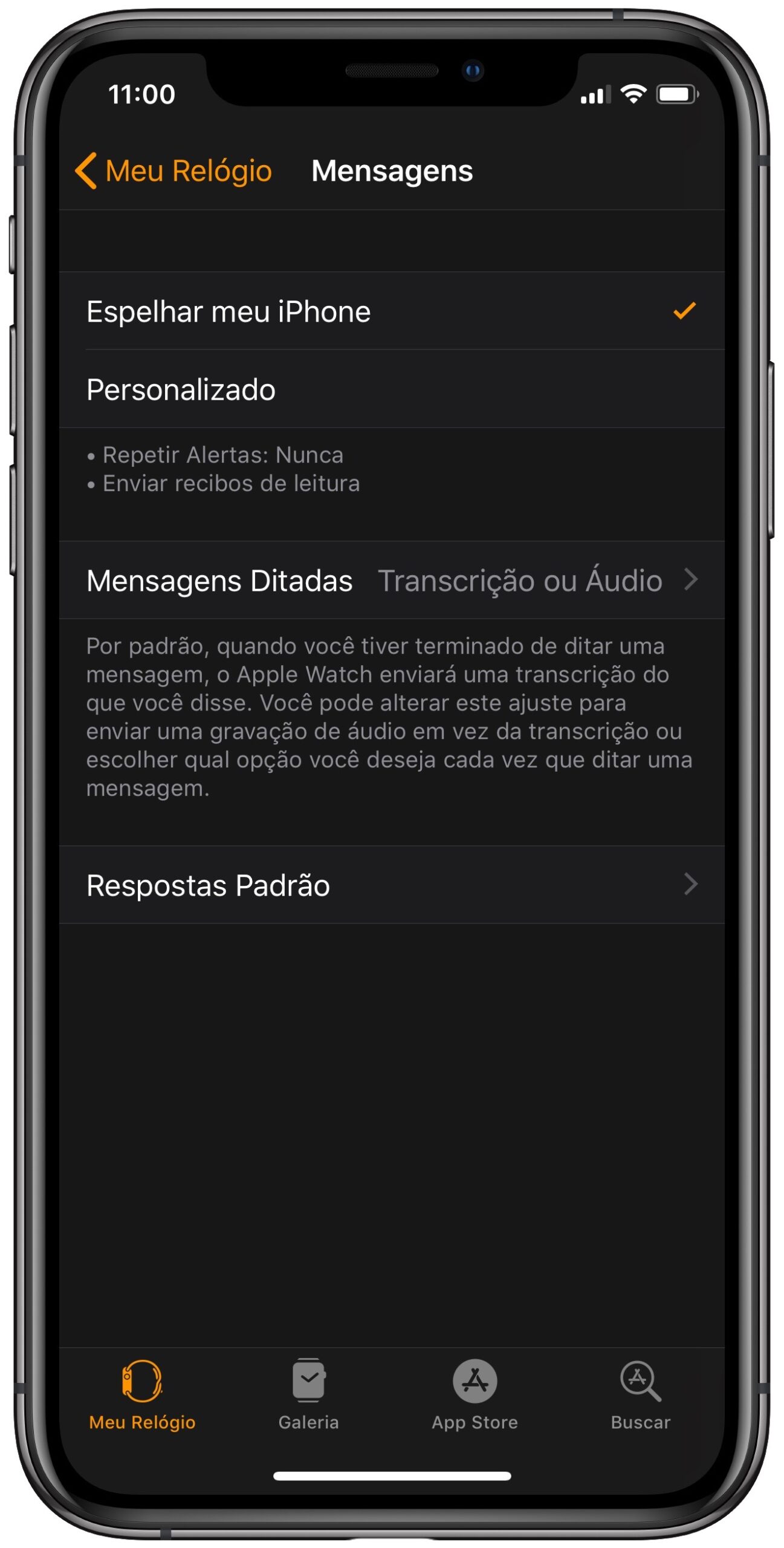 Learn how to customize Apple Watch predefined responses