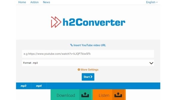 H2 Converter - Download Youtube videos in MP3