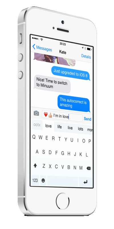 Minuum is another different keyboard option for iPhones that will arrive with iOS 8