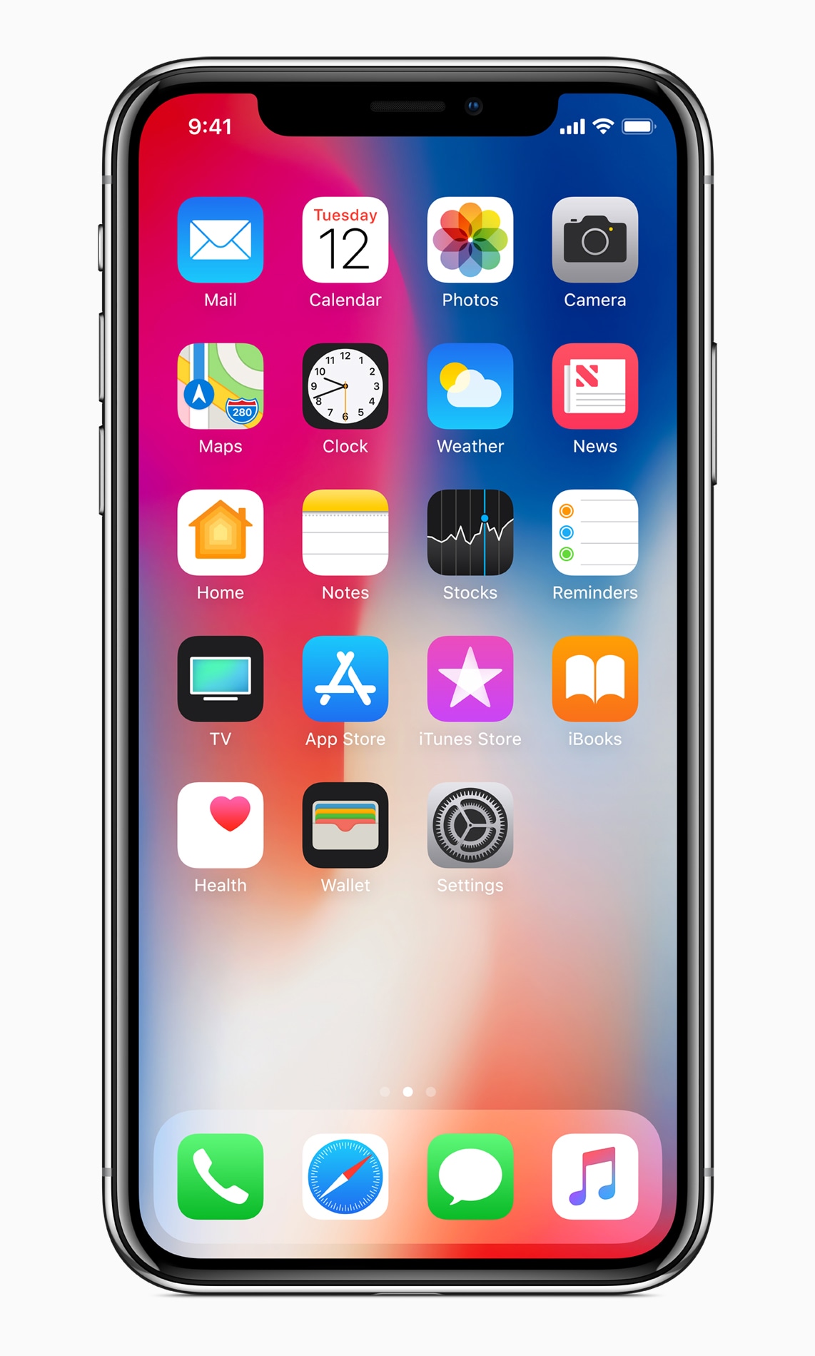 iPhone X from the front