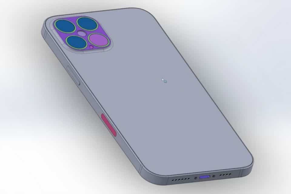 Scheme of the rear camera of the iPhone 12 Pro Max