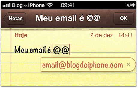 [dica] Make typing your email address on iOS easier with keyboard shortcuts