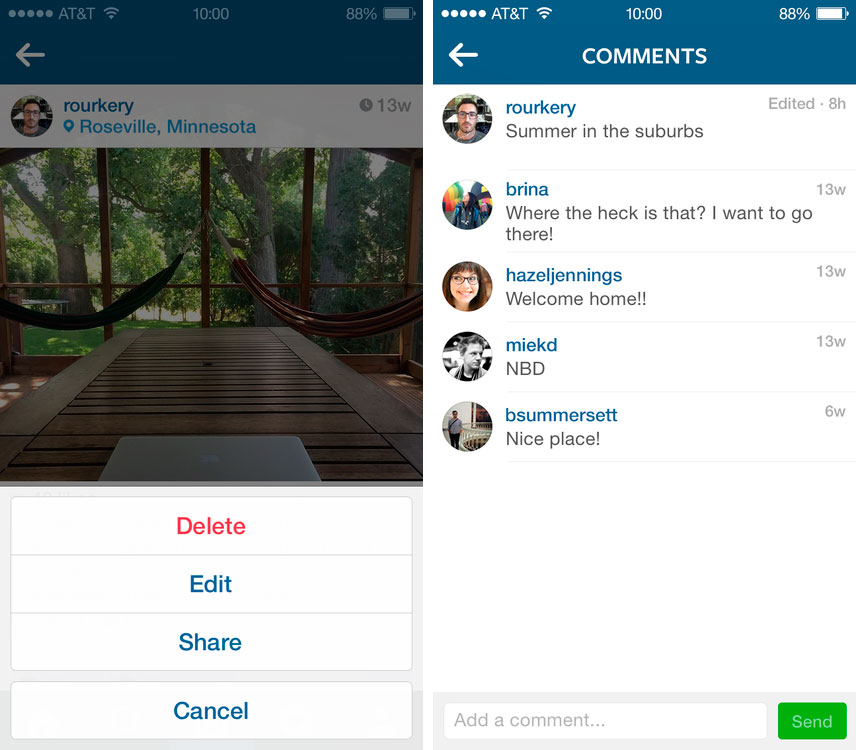↪ Instagram update now allows users to edit their photo captions