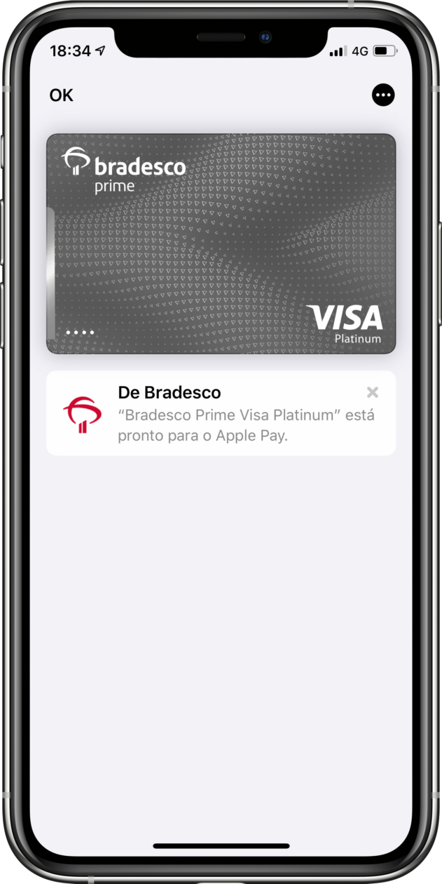 Bradesco debit card on Apple Pay