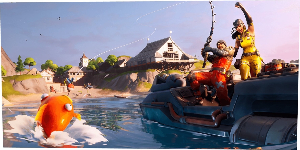 Now the challenges can also be in the water, allowing the player to swim, fish and use boats in Fortnite
