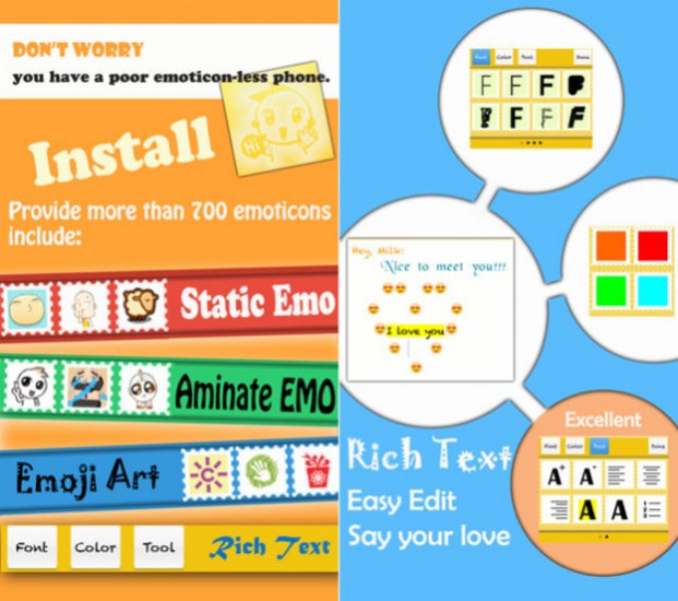 free apps iPhone art emoji keyboard 