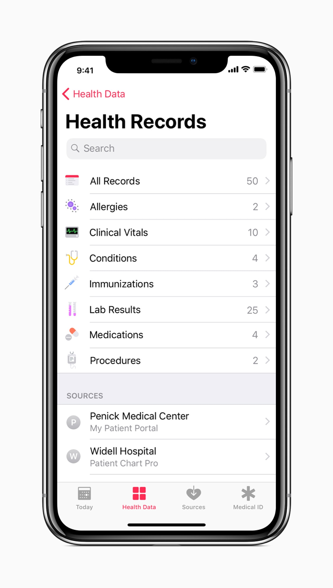 Health Record on iOS 11.3