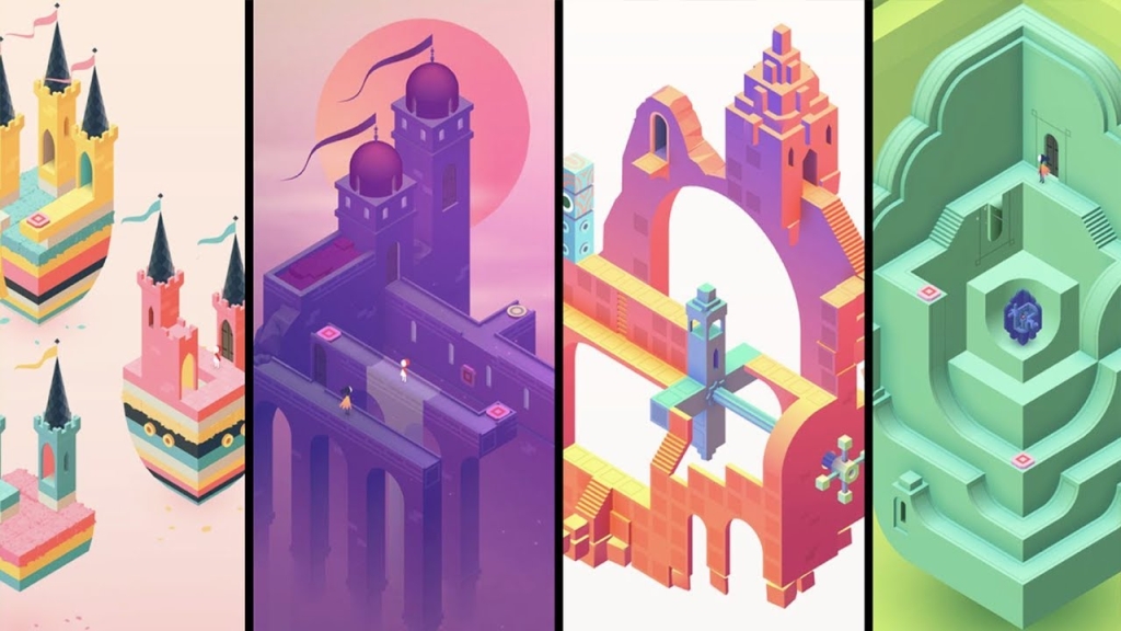 Vivid colors, geometric shapes, minimalism and a challenging puzzle with each new phase of Monument Valley.