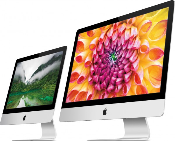New front and angled iMacs