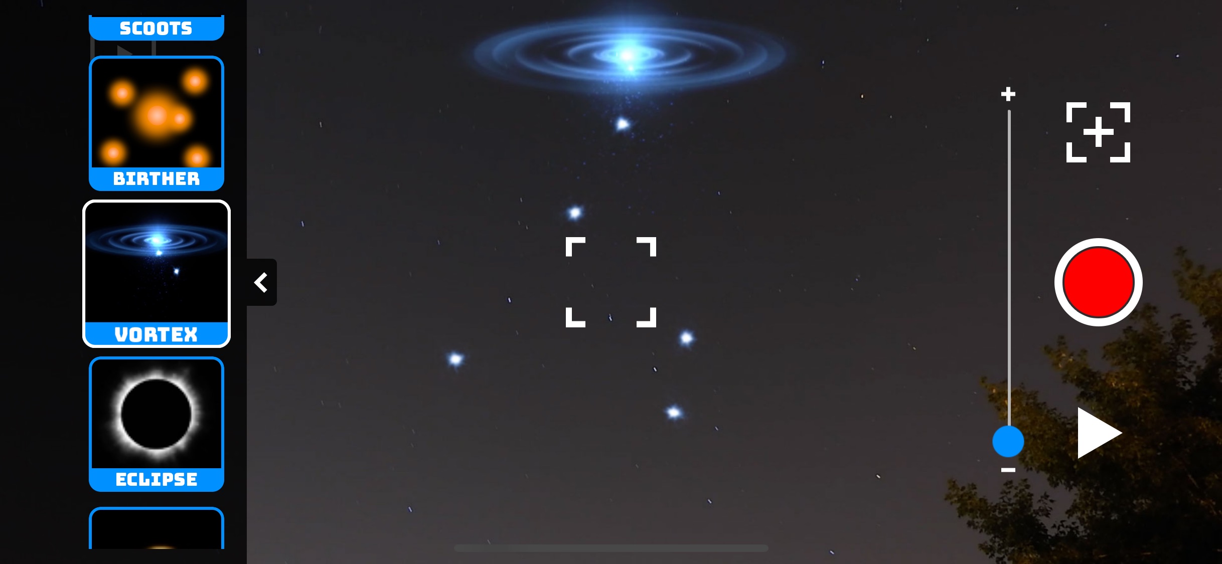 UFO Video Camera app screenshot