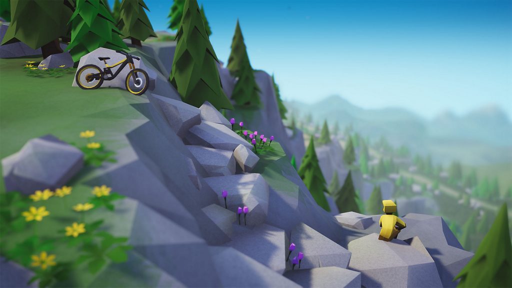 Lonely Mountais character and bike: Downhills