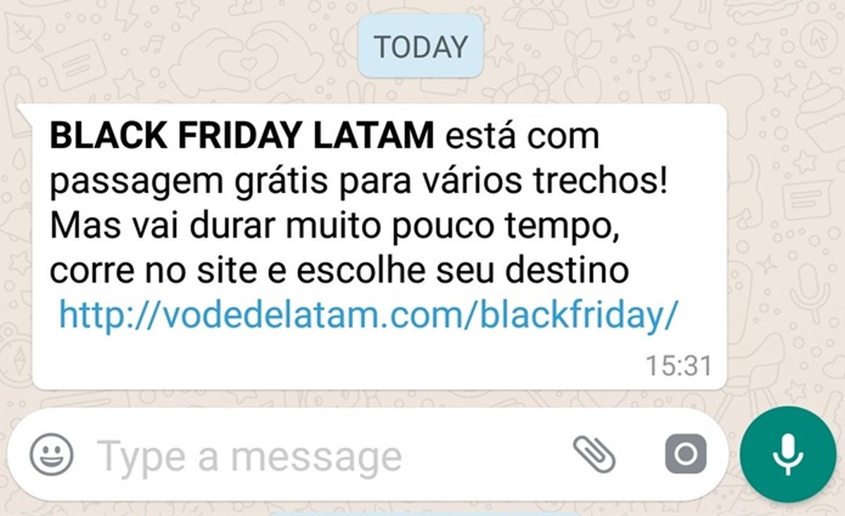 Airfare at R $ 19 on Black Friday is scam bait on WhatsApp