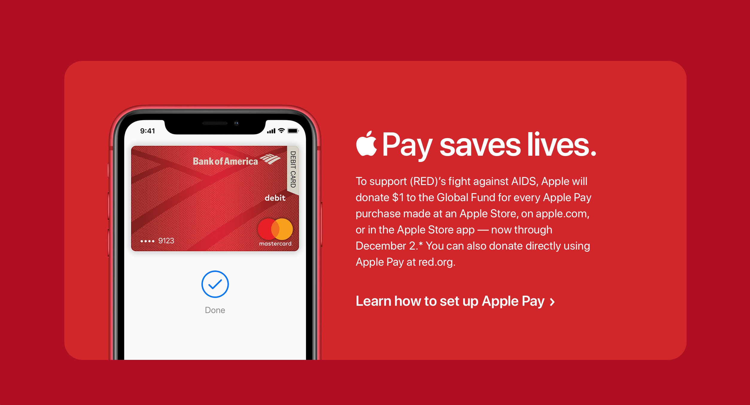 Apple will donate $ 1 to fight AIDS for every purchase made with Apple Pay