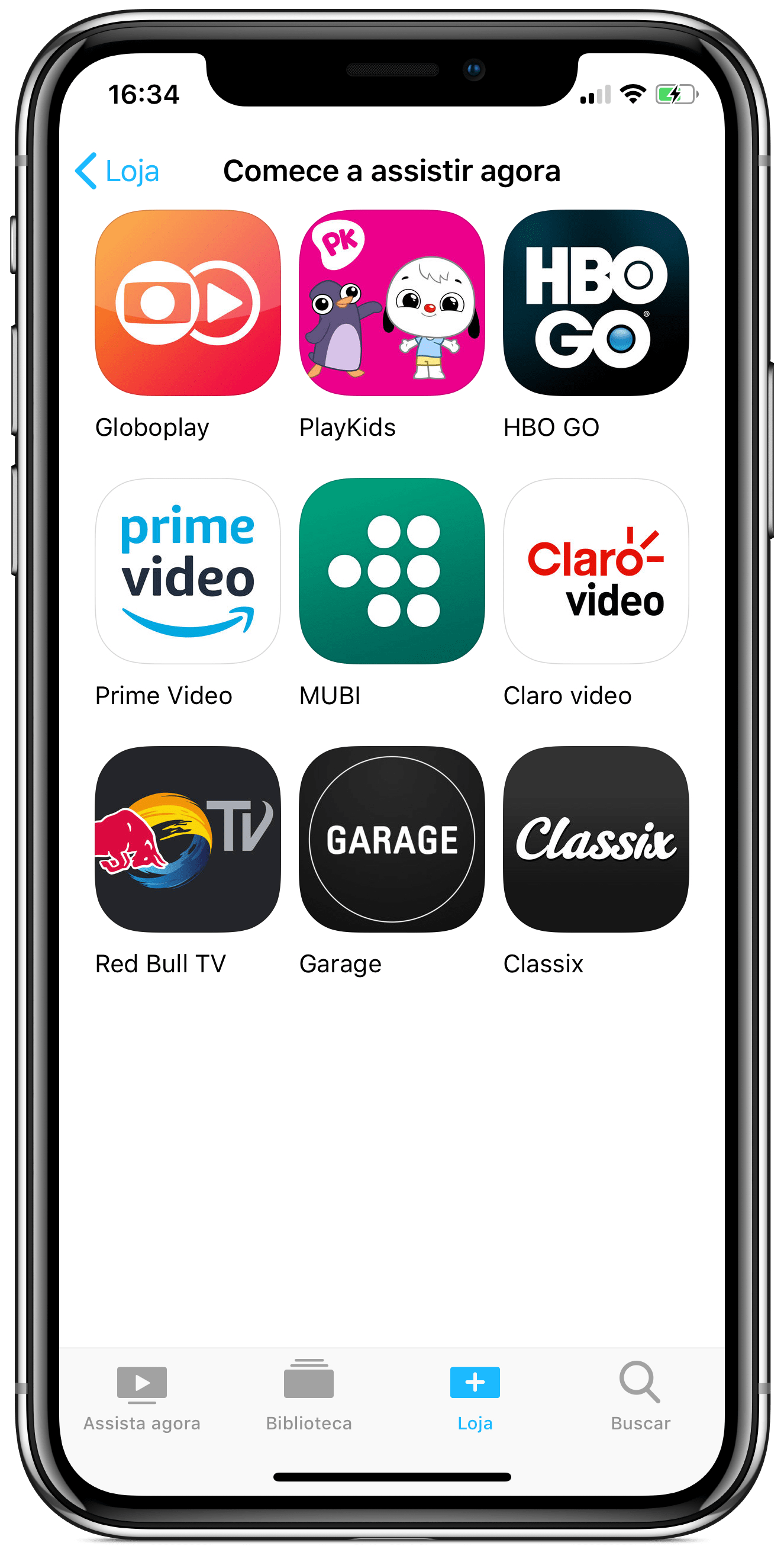 Classix app within the TV app