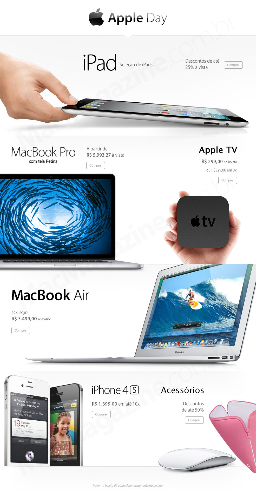“Apple Day”: Fast Shop offers discounts on iPads, Apple TV, MacBooks Air and Pro with Retina display