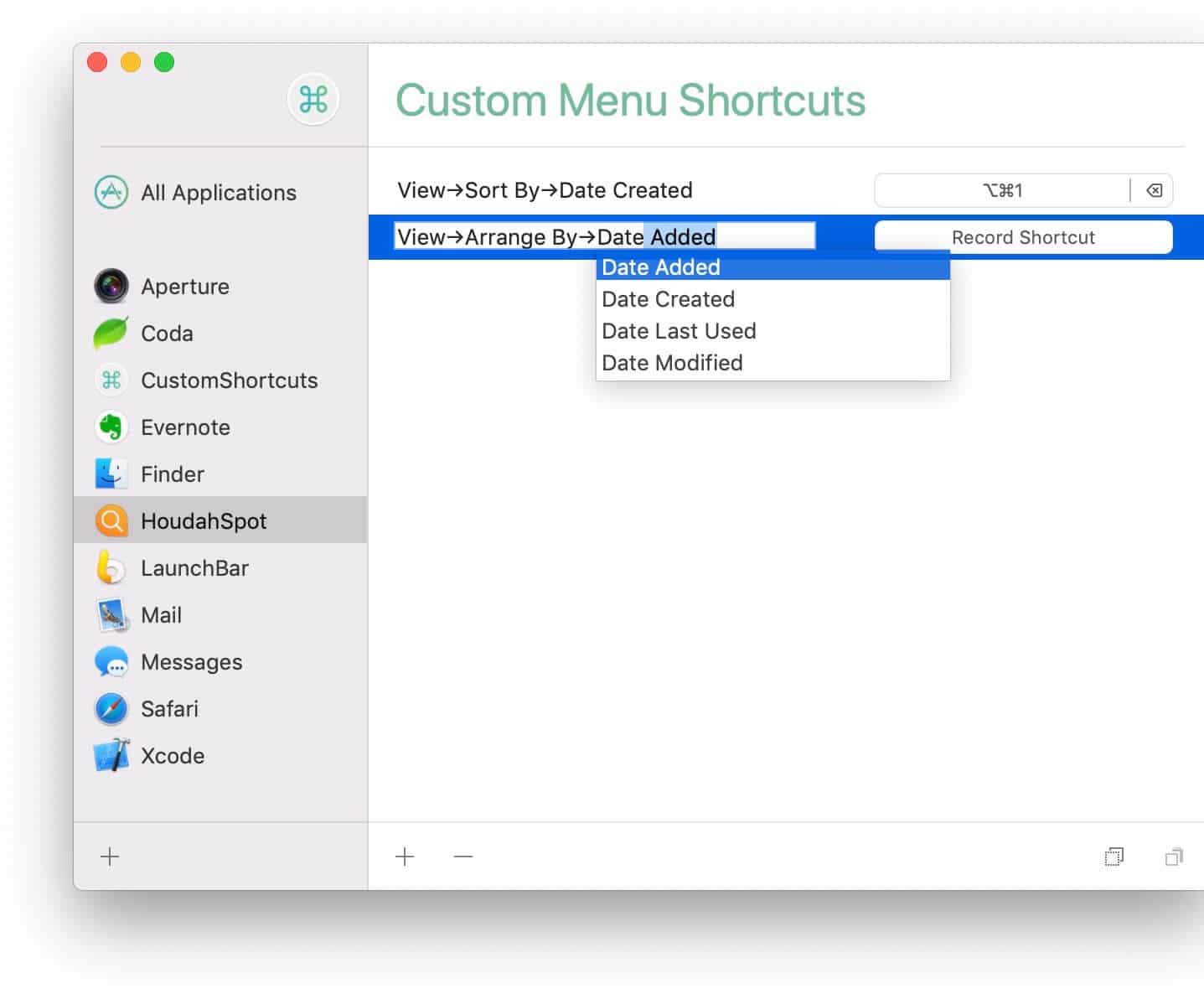 CustomShortcuts para macOS