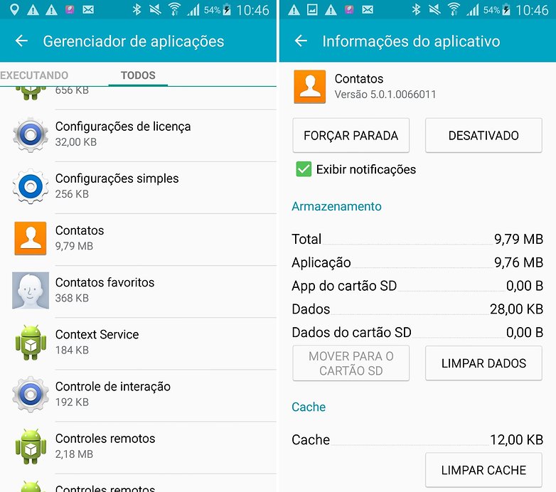 Galaxy S4 contacts