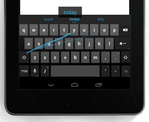 Gesture Typing - Cara mengunduh tulisan tangan Android 4.2