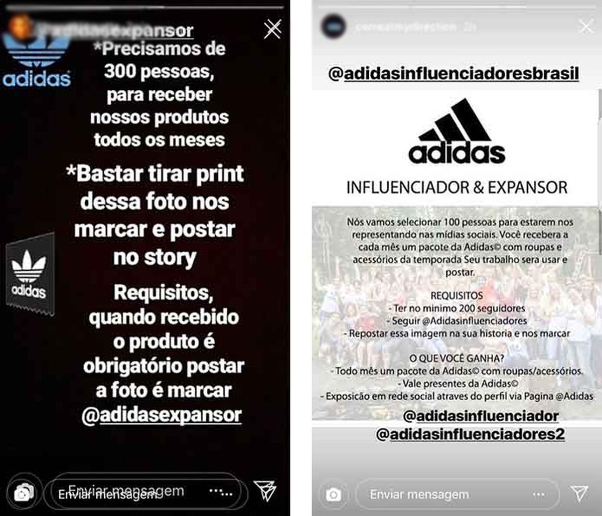 Adidas influencer: fake promotion circulates on social networks