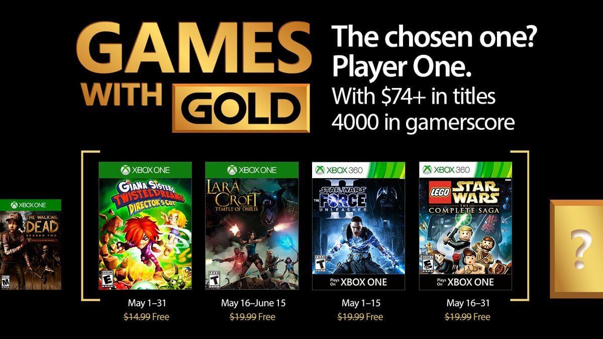 Games with Gold: jogos grátis na Live para maio de 2017
