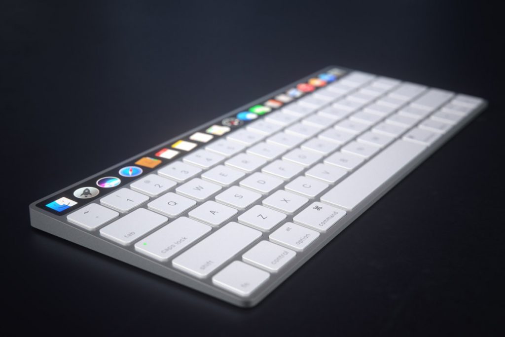 Concept: what Apple's “Magic Keyboard 2” would look like, with a row of OLED keys