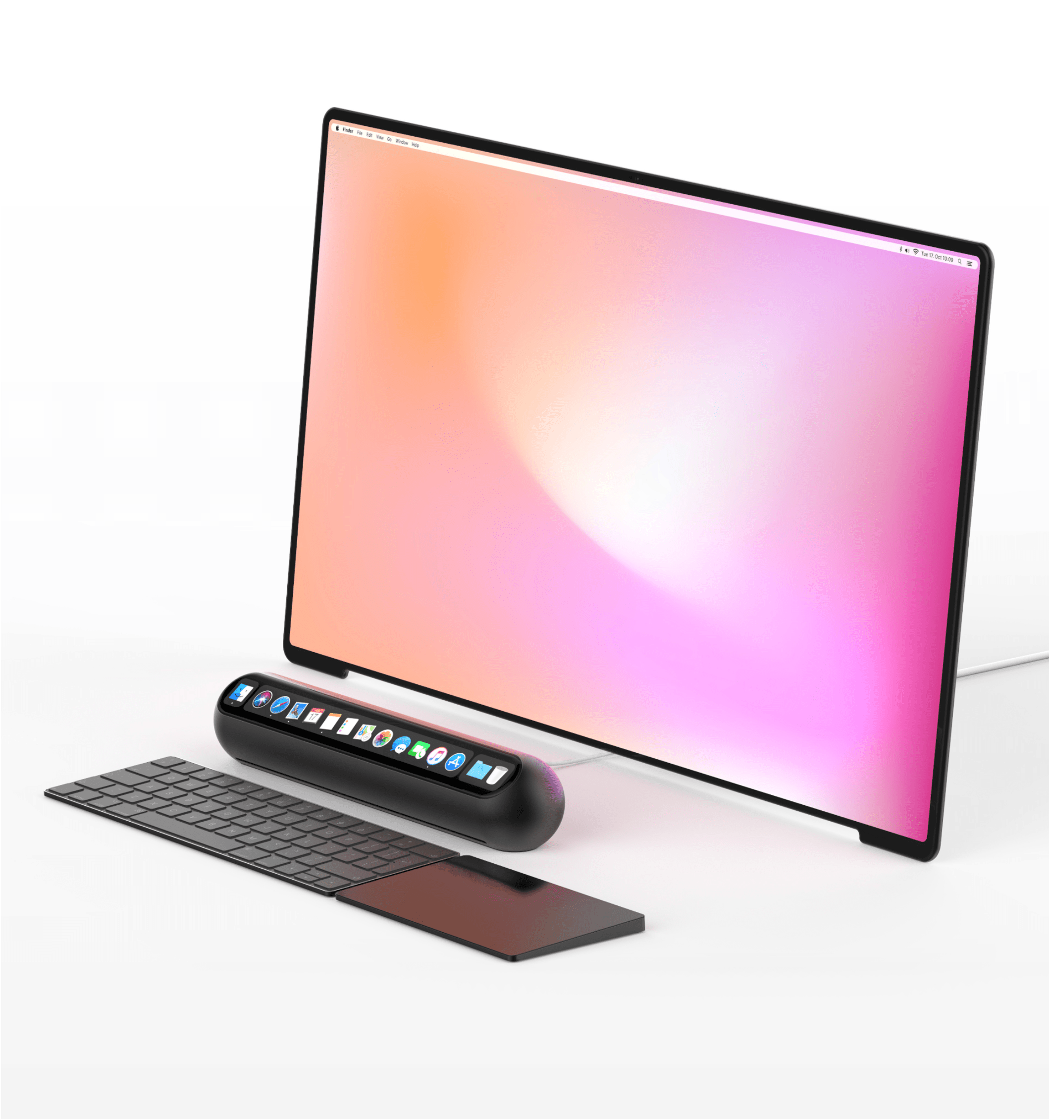 “Mac mini” with Face ID, almost infinite screen and Touch Bar?  Only in this concept
